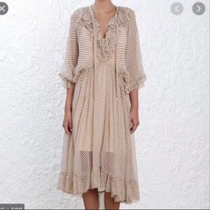 New Zimmermann printed heart polka dot dress